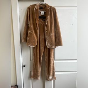 Mink Pink velvet suit blazer and pants